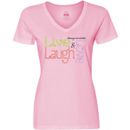 Inktastic Live, Laugh, Love Women's V-Neck T-Shirt Clothing Apparel Tees Adult