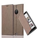 Cadorabo Book Case Compatible with Nokia Lumia 1520 in Coffee Brown - with Magnetic Closure, Stand Function and Card Slot - Wallet Etui Cover Pouch PU Leather Flip