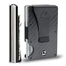 Mountain Voyage Minimalist Wallet for Men - Slim RFID Wallet, Scratch Resistant, Credit Card Holder & Money Clip, Easily Removable, Matte Carbon Fiber, Minimalist Wallet