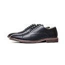 Black Formal Shoes for Men Cap Toe Lace Up Smart Oxford Brogues Derby Dress Mens Shoes