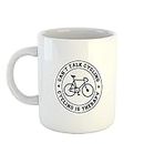 Happu - Printed Ceramic Coffee Mug, Cycling Designs, Cant Talk Cycling, Gifts for Cyclist, Road/MTB Bike Rider, Runners, Sports Lover, 325 ML(11Oz), 4630-WH