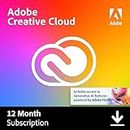 Adobe Creative Cloud All Apps | Graphic Design Software | AI Powered Features | Vector Illustration, Layout, and Image Editing | PC/MAC