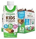 Orgain Organic Kids Protein Nutritional Shake, Chocolate - Great for Breakfast & Snacks, 21 Vitamins & Minerals, 10 Fruits & Vegetables, Gluten Free, Soy Free, Kosher, Non-GMO, 8.25 Ounce, 12 Count