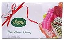 Sevigny's 9 OZ Ribbon Candy 9 OZ Gift Ready Box with Silver Ribbon (1 Box Sevigny's Ribbon Candy)