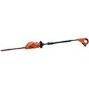 BLACK+DECKER 20V MAX* Cordless Pole Hedge Trimmer 18in, Dual Action Blades, Cut up to 11 ft High (LPHT120-CA)