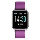 Fitness Tracker, Heart Rate Health Blood Pressure Thermometer, Waterproof Watch Smart Watch, (Purple)