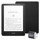 Kindle Paperwhite Essentials Bundle including Kindle Paperwhite (16 GB) - Leather Cover - Black, and Power Adapter