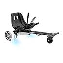 Hover-1 Buggy Attachment for Transforming Hoverboard Scooter into Go-Kart, Black, 24" L x 7.5" W x 19" H