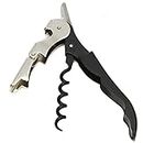 Chef Craft Select Waiters Corkscrew with Foil Cutter and Bottle Opener, 5 inches in Length, Stainless Steel/Black