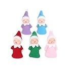 Baby Elf on The Shelf, 5 PCS Cute Tiny Pacifier Baby Doll Accessories Novelty Mini Babies Elf Dolls Gnomes for Fairy Garden Xmas Decor Stocking Stuffers