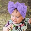Babymoon Textured Bow Hairband For Baby Girl Hair Accessories For Girls Baby Headband For Girls - Purple