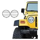 RT-TCZ Metal Headlight Guards Bezels Covers for 1997-2006 Jeep Wrangler TJ Accessories