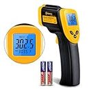 Etekcity Lasergrip 1080 Laser Thermometer Digital Infrared Thermometer Temperature Gun for Kitchen Cooking BBQ Grill and Bath Water, -58℉~1130℉ (-50℃～610℃), Yellow and Black