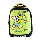 MIKE BAGS 15 Ltrs Junior School Bag Backpacks Cartoon/Boy/Girl/Baby/ (5-9 Years) - Soccer Dog | Yellow | LxWxH :42 X 30 X 12 CM