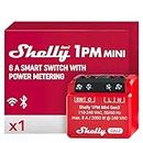 Shelly 1PM Mini Gen3 | WiFi & Bluetooth Smart Switch Relais, 1 Kanal 8A mit Leistungsmessung | Hausautomation | Kompatibel mit Alexa und Google Home | iOS-Android-App | Kein Hub erforderlich
