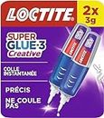 Loctite Super Glue-3 Creative lot de 2, colle instantanée sous forme de stylo pour applications précises, Gel Superglue, réajustable et ne coulant pas, colle universelle, 2 stylos 3g