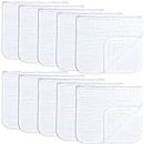 Comfy Cubs Muslin Burp Cloths Large 100% Cotton Hand Washcloths for Babies, Baby Essentials 6 Layers Extra Absorbent and Soft Boys & Girls Rags for Newborn Registry (White, 10-Pack, 20" X10")