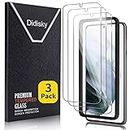 Didisky 3-Unidades Cristal Templado Protector Pantalla para Samsung Galaxy S21 5G 6.2'' (no para S21 Plus, S22 Ultra), Con Marco de Montaje, Desbloqueo de huellas dactilares, Sin Burbujas