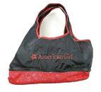 American Girl Doll Tote Carrier Travel Bag W/ Zipper Pocket Black And Red