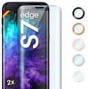 2x Panzerfolie für Samsung Galaxy S7 Edge Echt Glas Full Screen Cover Schutzglas