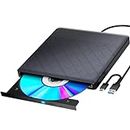 POTVMOSL External Blu ray Drive BD Player Read/Write Portable Bluray Drive Burner USB 3.0 and Type-C DVD Burner Bluray Drive Compatible with Win8/Win10/ Win11 External bluray Drives blu ray Burner