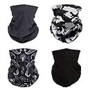 WLS 4x Man's Selection Multifunctional Elastic Seamless UV Sun Protection Airsoft Paintball Windproof Dustproof Half Face Scarf