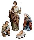 Joseph's Studio by Roman - 4-Piece Nativity Set, Includes Holy Family and Shepherd with Sheep, 18" H, Resin and Stone, Decorative Figures, Collection, Durable, Long Lasting
