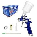 HVLP Spray Gun with 1.0mm Tip Air Spray Gun for Car Spraying Cup Gravity Feed Pain Gun for Car Prime,Furniture Surface Spraying,Wall Painting Include 125ml Capacity Cup Wrench Instruction Manual…