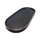 Glazzle Sipps Company Luxury Oval Vanity Tray Organizer, Faux Marble Resin, Oval Vanity Accessory, Table Centerpiece Storage Tray, Home Decor for Bathroom, Jewelry, Perfumes, and Office