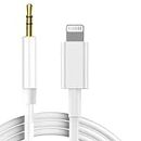 [Apple MFi Certified] Aux Cord for iPhone in Car, 3.3FT Lightning to 3.5mm AUX Audio Cable Headphone Jack Adapter Male Aux Stereo Audio Cable Compatible with iPhone to Speaker/Home Stereo/Headphone