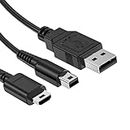 LINXINS 2-in-1 Charger Cable for Nintendo DS Lite, Durable Charger Cable Flexible Design, Universal Replacement Charger for DS Lite, 3DS, New 3DS XL, 2DS, DSi & More