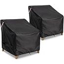 Patio Furniture Covers Waterproof for Chairs, Lawn Outdoor Chair Covers Fits up to 31.5 W x 33 D x36 H inches 2 Pack Black