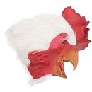 NOLITOY Halloween Rooster Chicken Mask Funny Realistic Face Fursuit Head Costume Latex Animal Fake Mask Rooster Headgear for Halloween Carnival Costume Party