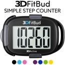 3DFitBud Simple Step Counter Walking 3D Pedometer with Clip and Lanyard A420S
