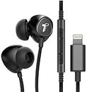 Thore iPhone Earphones (Apple MFi Certified) V110 in Ear Braided Wired Lightning Earbuds (Sweat/Water Resistant) Headphones with Mic/Volume Remote for iPhone 14/13/12/11/Pro Max - Black