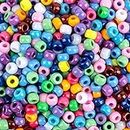 1000+ Pcs pony beads bulk - Plastic Bracelet Beads Sukh 6x9mm Plastic Pony Beads for Bracelets Making Multi-Colored Bracelet Beads for for Hair Braiding, DIY Crafts,Necklace ,Key Chains and Ornaments Decorations