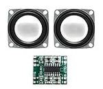 Sp Electron Combo of PAM8403 (HW-104) 3+3 watts Power Amplifier Board with 2 pcs of 4 ohm 3W Mini Magnet Speakers DIY Kit
