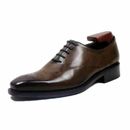 Neu handgefertigte Herren Wingtip Oxford Schuhe, dunkelbraunes Lederkleid formelle Schuhe