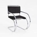 1960s Mies Van Der Rohe for Knoll MR 20 Dining Chair Pony Hide Restored by Gratz
