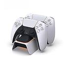 Tobo Controller Charging Station PS-5 Controller Charger with LED Indicators Fast Charging Dual Sense Wireless Controller Compatible with PS5 Playstation 5, USB-C, White (PS-5-DUCK) TD-381GA-01