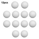 Bulk Pack of 12 Solid White Foosball Soccer Balls for Table Football Games