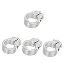 Vaguelly 4pcs Horn Bell Accessories Cowbell Mounted Clamp Drum Mounted Cowbell Holder Cowbell Fixed Clip Cowbell Holder for Drum Music Instrument Part Cowbell Accessories Metal Roller Horns