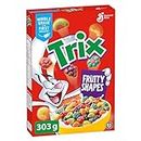 Trix Fruity Shapes Kids Breakfast Cereal Box, 303 Grams Cereal Package