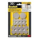 Scotch Felt Pads, Round, Beige, Assorted Sizes, 36 Pads/Pack (SP842-NA)