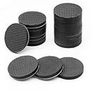Non Slip Furniture Pads,Solid Rubber Furniture Pads，1" Round, 46 pcs,Black,Stoppers,Self Adhesive Anti-Sliding Grippers for Bed,Couch,Table,Rubber Feet,Floor Protectors