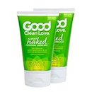 Good Clean Love Almost Naked Personal Lubricant, Organic Water-Based Lube with Aloe Vera, Intimate Wellness Gel for Men & Women, 4 Oz (2-Pack)