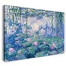 Impresión sobre lienzo (120x80cm): Claude Monet - Nenúfares