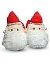KOMTO Soft Furry Winter Christmas Santa Claus Novelty Warm indoor bedroom Slippers for Girl's (numeric_8)