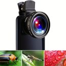 2-in-1 Phone Camera Lens Kit, 0.45x Hd Super Wide Angle And Macro Lens, Universal Clip-on Smartphone Camera Lens With Dustproof Cap And Elegant Storage Pouch