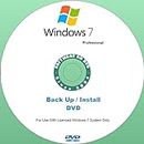 Replacement Install DVD for Windows 7 Professional with SP1 32 or 64 Bit (32 Bit)